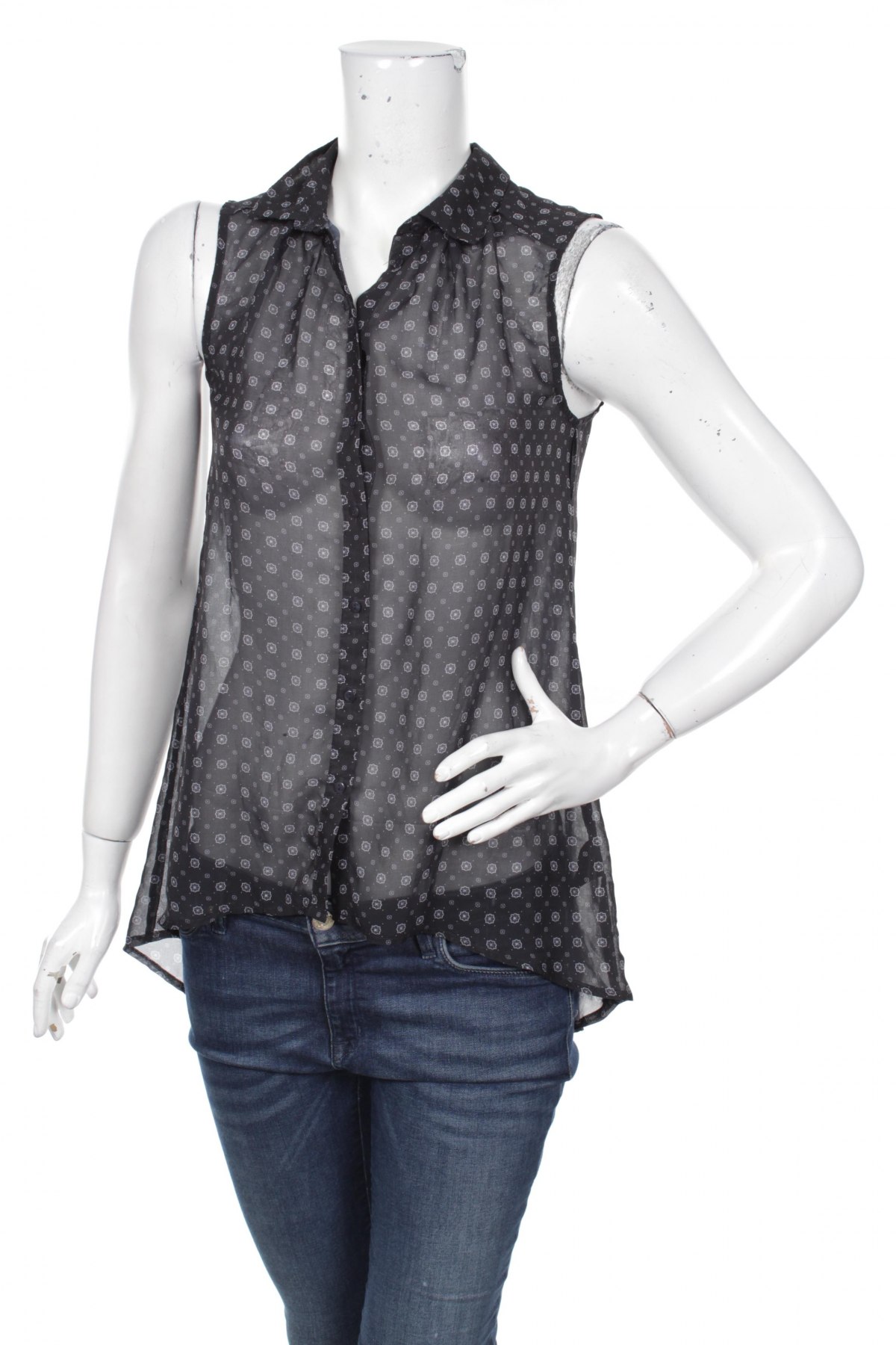 Γυναικείο πουκάμισο H&M, Μέγεθος XS, Χρώμα Μαύρο, Τιμή 11,13 €