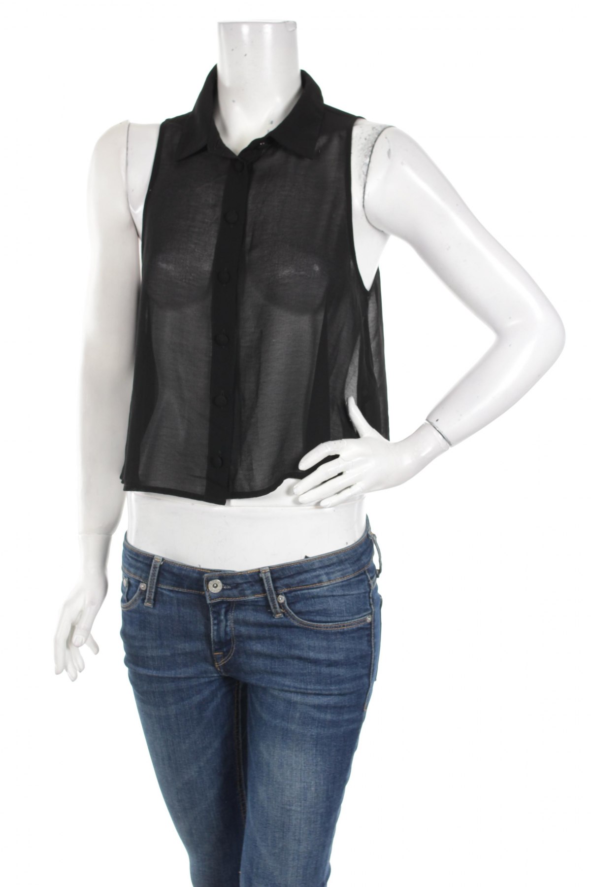 Γυναικείο πουκάμισο Monki, Μέγεθος S, Χρώμα Μαύρο, Τιμή 9,90 €