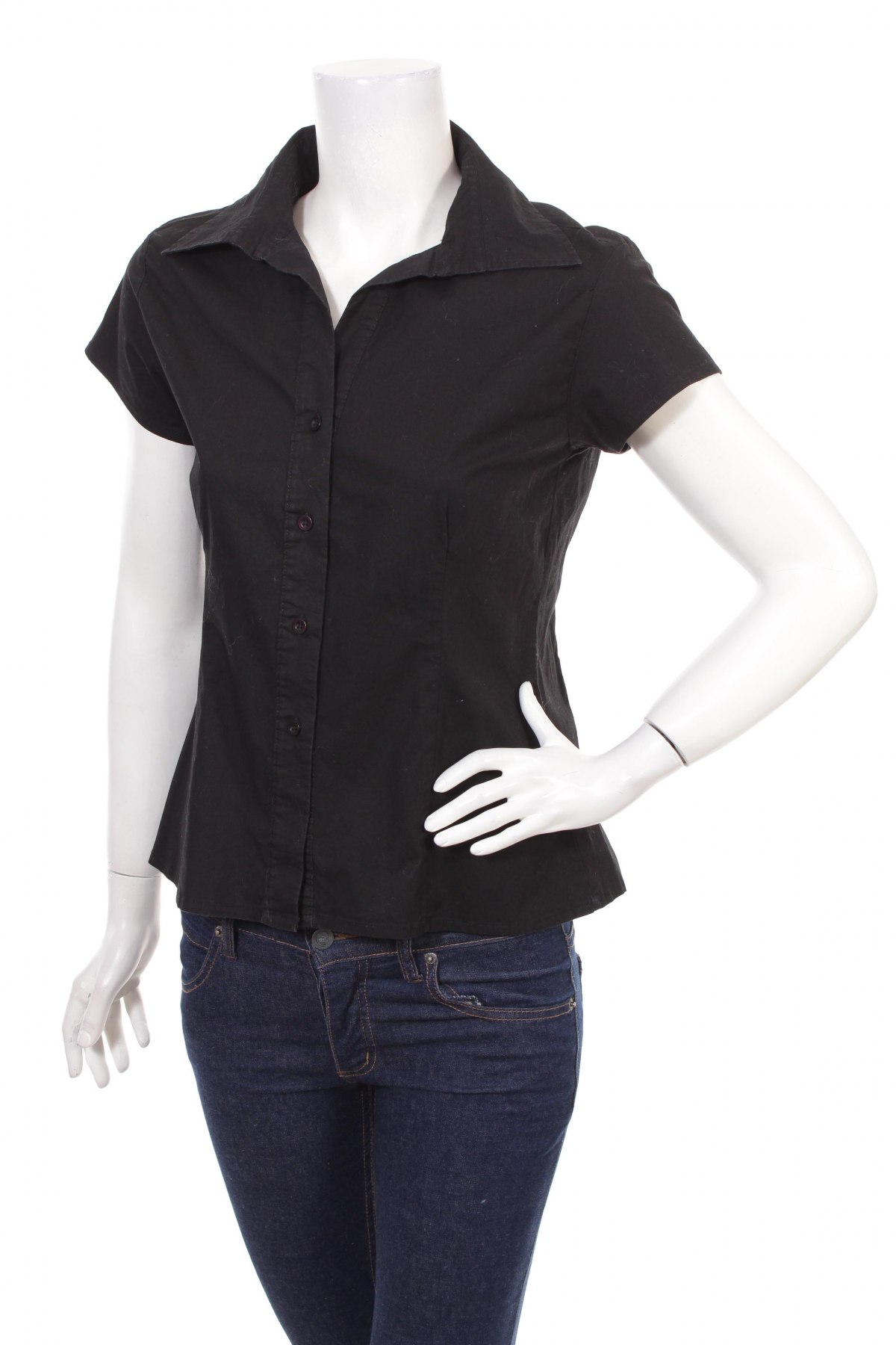 Γυναικείο πουκάμισο Seventy Seven, Μέγεθος M, Χρώμα Μαύρο, Τιμή 9,79 €