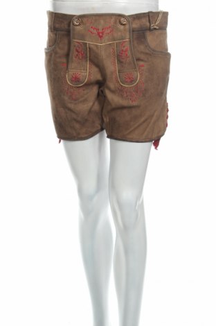 Дамски къс кожен панталон Stockerpoint, Размер M, Цвят Кафяв, Естествена кожа, Цена 19,32 лв.