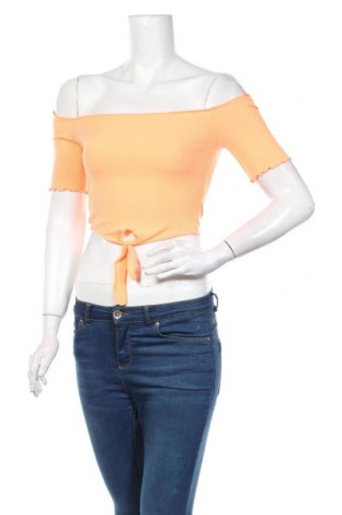 Γυναικεία μπλούζα Bershka, Μέγεθος XS, Χρώμα Πορτοκαλί, 93% πολυεστέρας, 7% ελαστάνη, Τιμή 10,91 €
