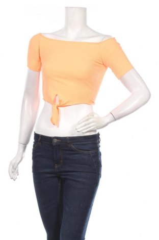 Γυναικεία μπλούζα Bershka, Μέγεθος XS, Χρώμα Πορτοκαλί, 93% πολυεστέρας, 7% ελαστάνη, Τιμή 12,47 €