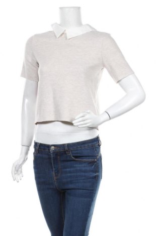 Дамска блуза Zara, Размер S, Цвят Екрю, Памук, Цена 10,92 лв.