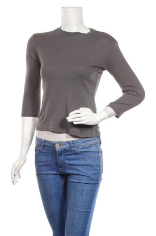 Bluză de femei Zara, Mărime M, Culoare Gri, Bumbac, Preț 33,39 Lei