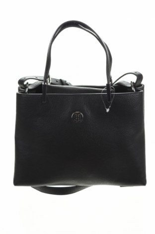 Дамска чанта Tommy Hilfiger, Цвят Черен, Еко кожа, Цена 168,35 лв.