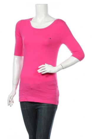 Damski T-shirt Tommy Hilfiger, Rozmiar S, Kolor Różowy, 95% bawełna, 5% elastyna, Cena 99,54 zł