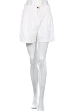 Дамски къс панталон ASOS, Размер M, Цвят Бял, 50% лен, 50% памук, Цена 47,40 лв.