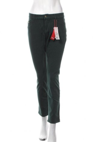 Дамски панталон S.Oliver, Размер L, Цвят Зелен, 74% памук, 19% лиосел, 7% еластан, Цена 20,79 лв.