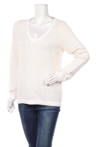 Дамски пуловер Breal, Размер L, Цвят Бял, 92% памук, 7% полиестер, 1% метални нишки, Цена 43,20 лв.