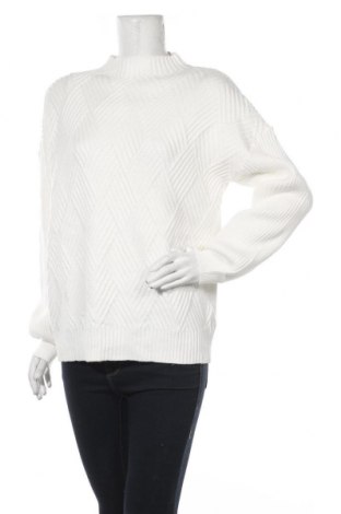Дамски пуловер Tom Tailor, Размер L, Цвят Бял, 72% вискоза, 28% полиестер, Цена 59,25 лв.
