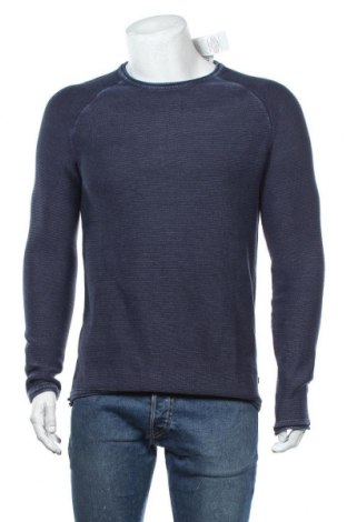 Мъжки пуловер Q/S by S.Oliver, Размер L, Цвят Син, Памук, Цена 57,85 лв.