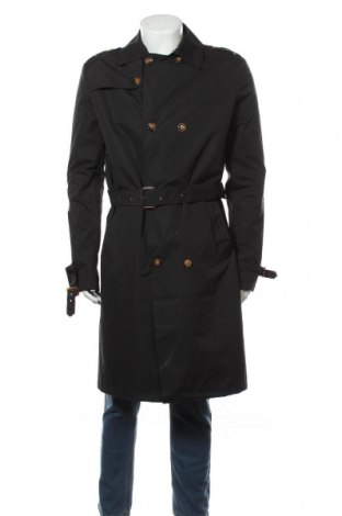 Мъжки шлифер Boohoo, Размер M, Цвят Черен, 100% полиестер, Цена 42,00 лв.