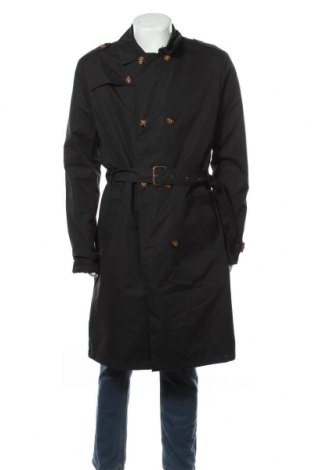 Мъжки шлифер Boohoo, Размер L, Цвят Черен, 100% полиестер, Цена 47,00 лв.