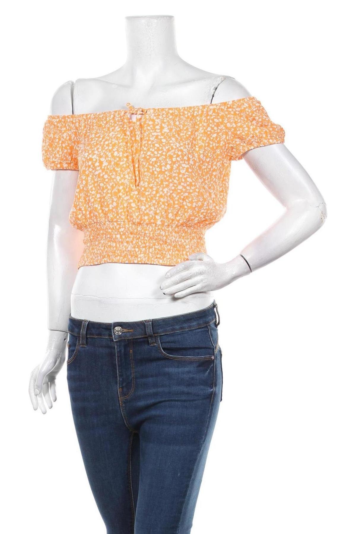 Γυναικεία μπλούζα Bershka, Μέγεθος M, Χρώμα Πορτοκαλί, Βισκόζη, Τιμή 5,26 €