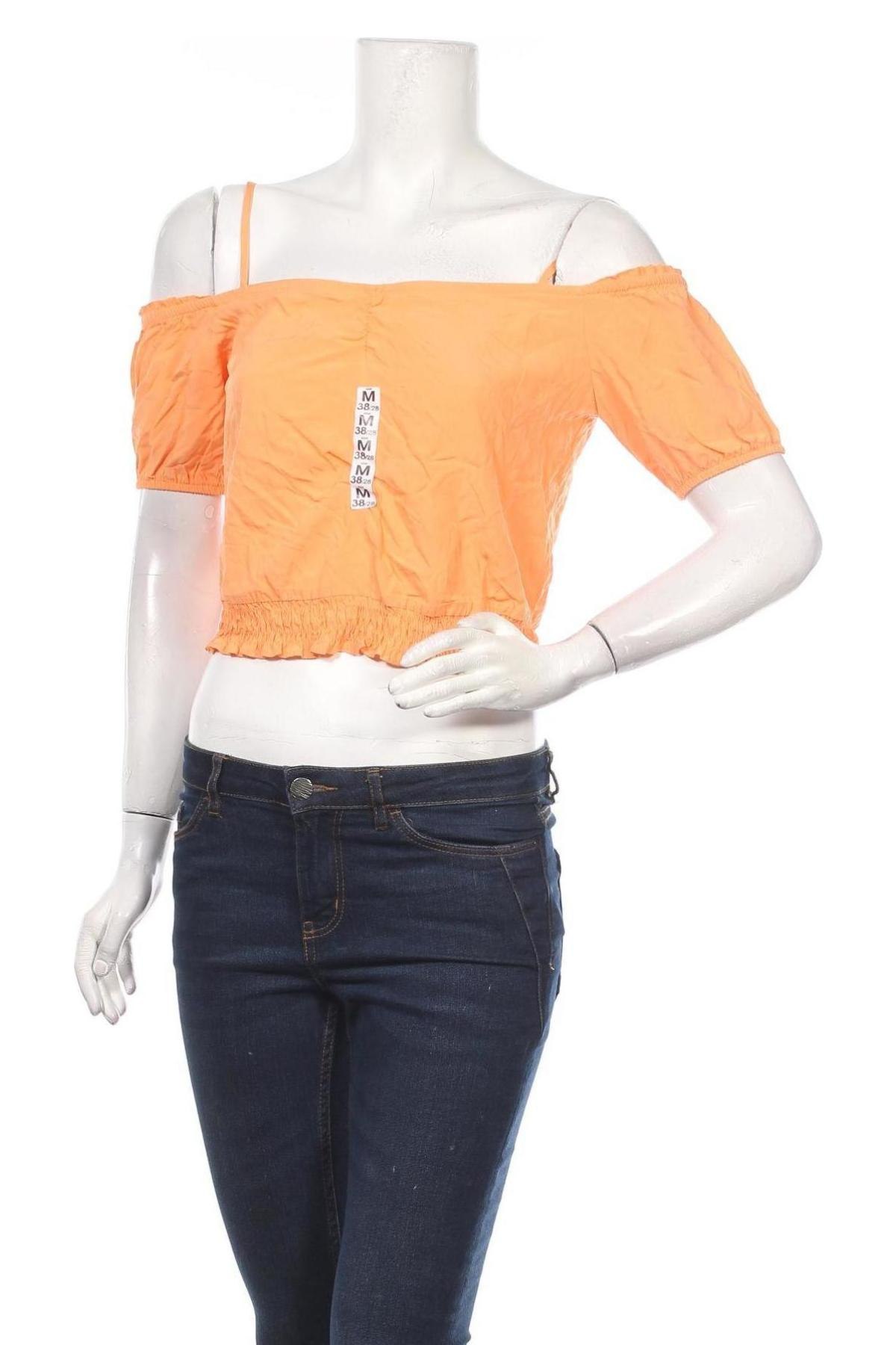 Γυναικεία μπλούζα Bershka, Μέγεθος M, Χρώμα Πορτοκαλί, Βισκόζη, Τιμή 12,47 €