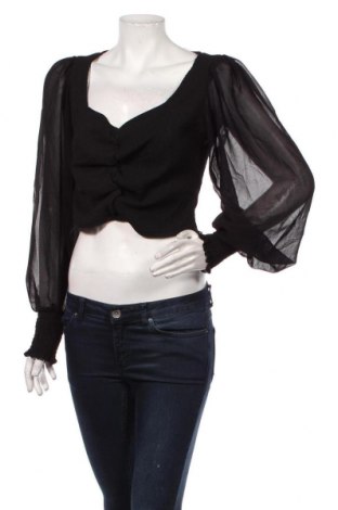 Γυναικεία μπλούζα Bershka, Μέγεθος L, Χρώμα Μαύρο, 99% πολυεστέρας, 1% ελαστάνη, Τιμή 9,40 €