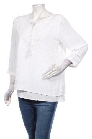 Γυναικεία μπλούζα Comma,, Μέγεθος M, Χρώμα Λευκό, Βισκόζη, Τιμή 26,18 €