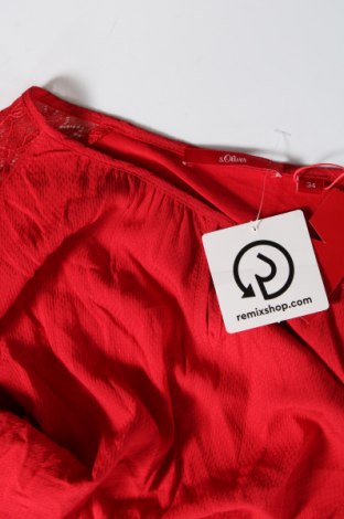 Γυναικεία μπλούζα S.Oliver, Μέγεθος XS, Χρώμα Κόκκινο, 95% βισκόζη, 5% ελαστάνη, Τιμή 19,79 €