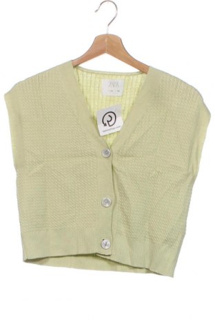 Pulover cu nasturi pentru copii Zara, Mărime 6-7y/ 122-128 cm, Culoare Verde, Preț 29,61 Lei