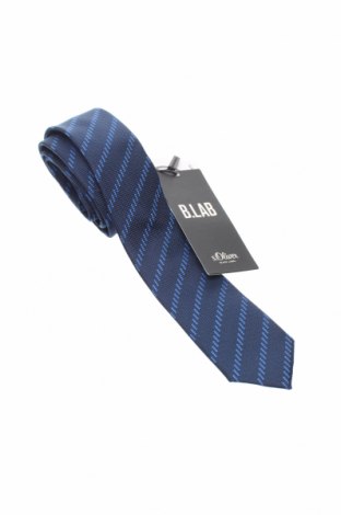 Вратовръзка S.Oliver Black Label, Цвят Син, 60% полиестер, 40% коприна, Цена 34,50 лв.
