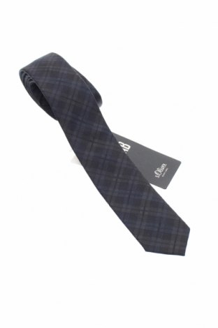 Вратовръзка S.Oliver Black Label, Цвят Син, Коприна, Цена 68,37 лв.