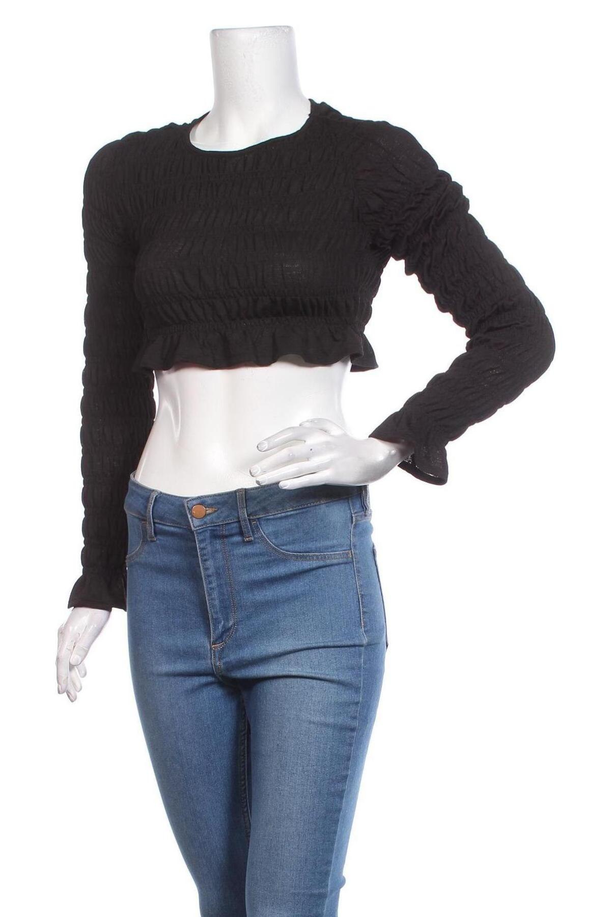 Γυναικεία μπλούζα H&M Divided, Μέγεθος XS, Χρώμα Μαύρο, 99% πολυεστέρας, 1% ελαστάνη, Τιμή 8,66 €