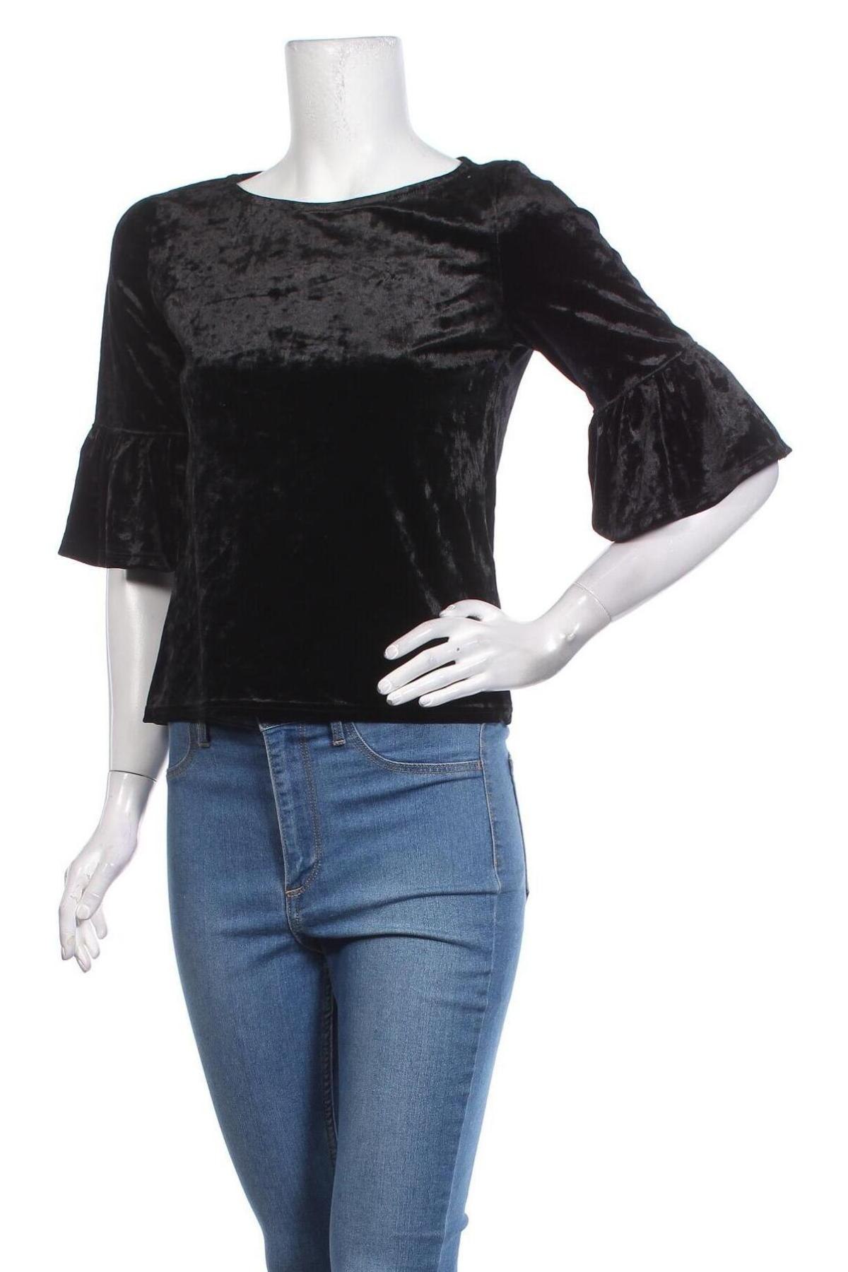 Γυναικεία μπλούζα Jacqueline De Yong, Μέγεθος XS, Χρώμα Μαύρο, 93% πολυεστέρας, 7% ελαστάνη, Τιμή 9,40 €