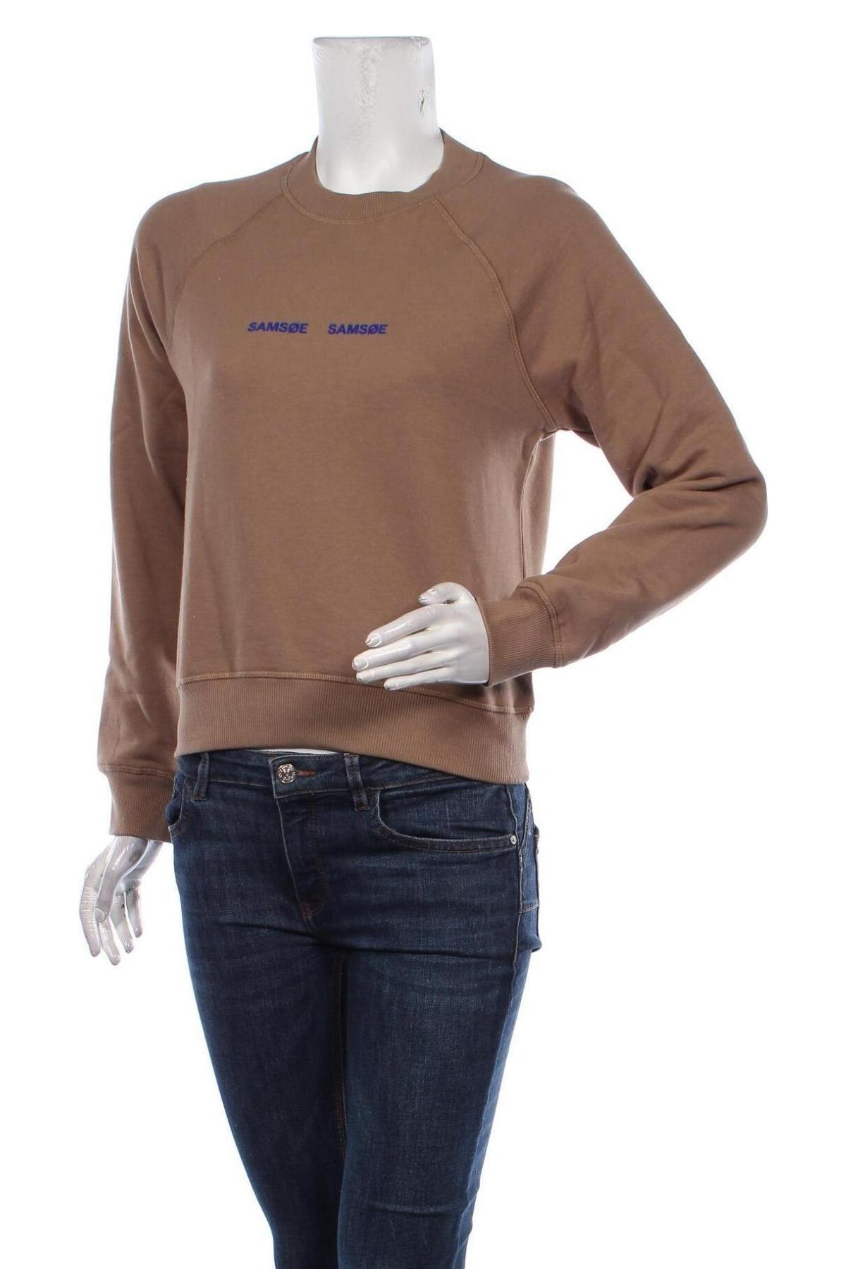 Γυναικεία μπλούζα Samsoe & Samsoe, Μέγεθος XS, Χρώμα Καφέ, 60% βαμβάκι, 40% πολυεστέρας, Τιμή 32,78 €