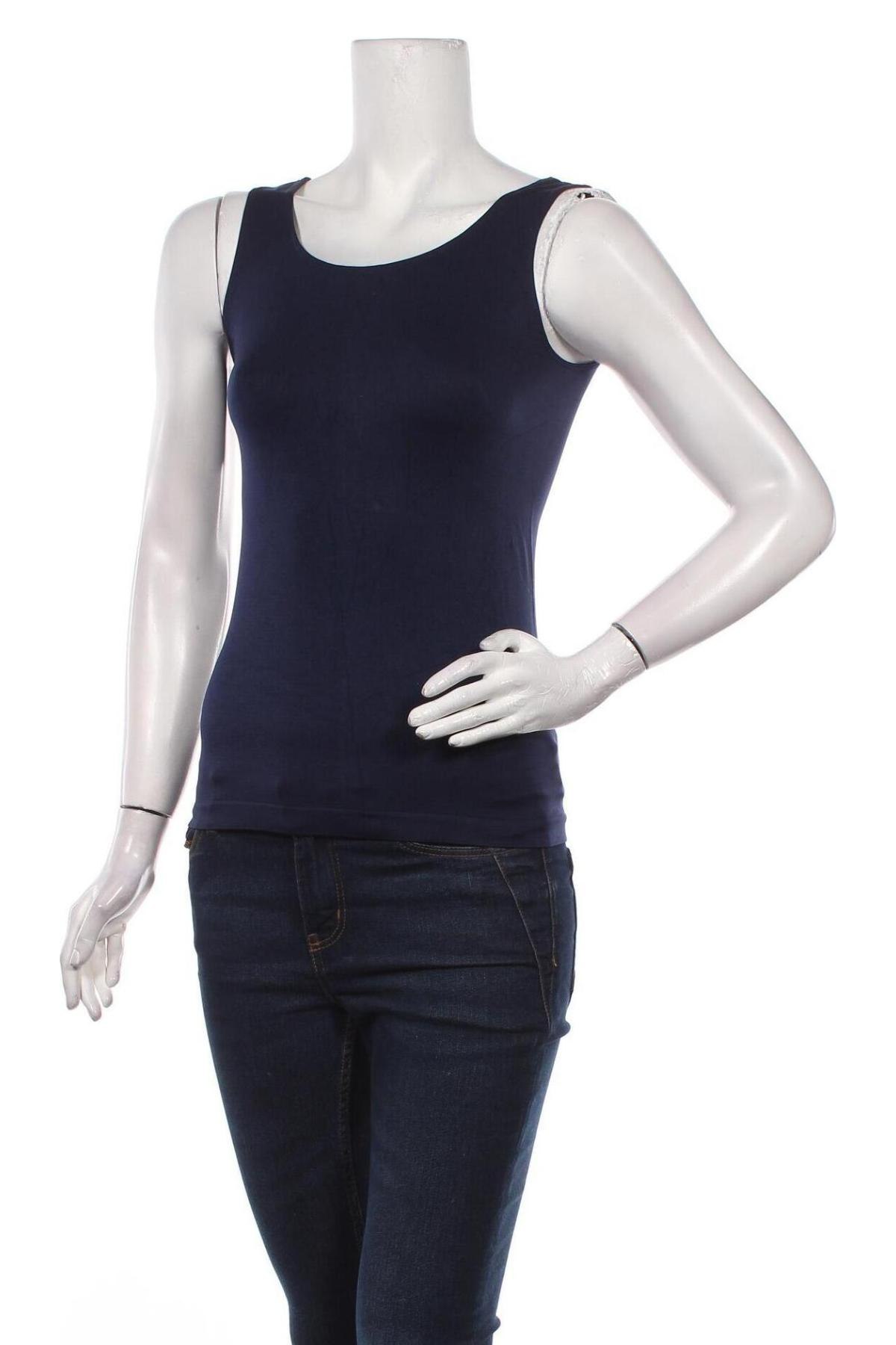 Γυναικείο αμάνικο μπλουζάκι, Μέγεθος S, Χρώμα Μπλέ, 92% πολυαμίδη, 8% ελαστάνη, Τιμή 11,75 €