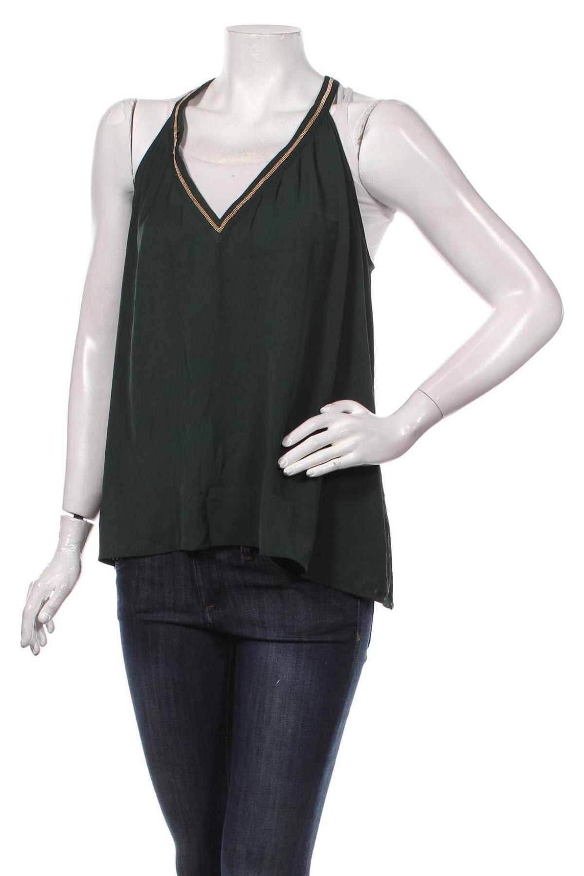 Γυναικείο αμάνικο μπλουζάκι H&M Conscious Collection, Μέγεθος M, Χρώμα Πράσινο, Πολυεστέρας, Τιμή 14,23 €