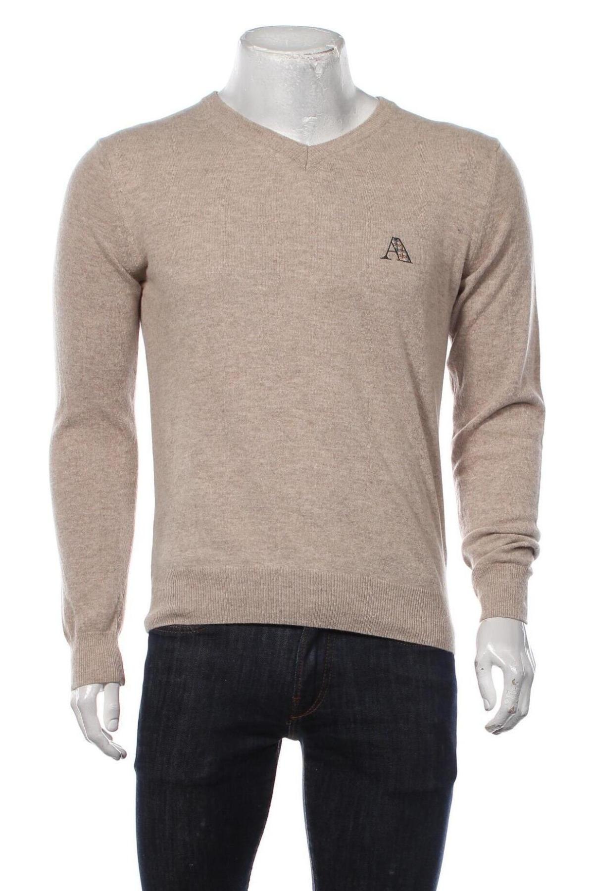 Мъжки пуловер Aquascutum, Размер M, Цвят Бежов, Цена 389,00 лв.