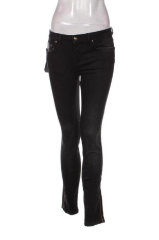 Дамски дънки Zara, Размер M, Цвят Черен, Цена 29,21 лв.