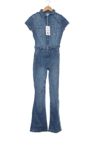 Salopetă jeans de femei Bershka, Mărime S, Culoare Albastru, Preț 155,00 Lei