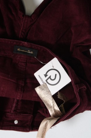 Pantaloni de velvet de femei Massimo Dutti, Mărime S, Culoare Roșu, Preț 79,46 Lei