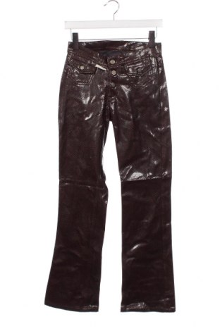 Pantaloni de piele pentru damă, Mărime S, Culoare Maro, Preț 16,65 Lei