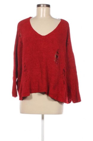 Дамски пуловер Bershka, Размер XS, Цвят Червен, Цена 7,25 лв.