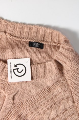 Γυναικείο πουλόβερ F&F, Μέγεθος M, Χρώμα  Μπέζ, Τιμή 5,38 €
