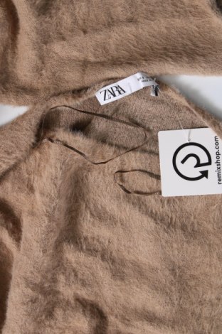 Дамски пуловер Zara, Размер S, Цвят Кафяв, Цена 6,60 лв.