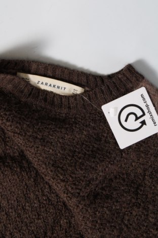 Дамски пуловер Zara Knitwear, Размер S, Цвят Кафяв, Цена 5,00 лв.