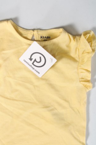 Детска блуза Kiabi, Размер 3-6m/ 62-68 см, Цвят Жълт, Цена 7,84 лв.