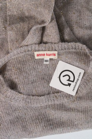Детски пуловер Anne Kurris, Размер 14-15y/ 168-170 см, Цвят Сив, Цена 11,40 лв.