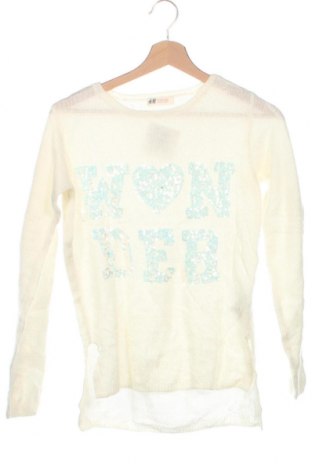 Dziecięcy sweter H&M, Rozmiar 12-13y/ 158-164 cm, Kolor ecru, Cena 27,83 zł
