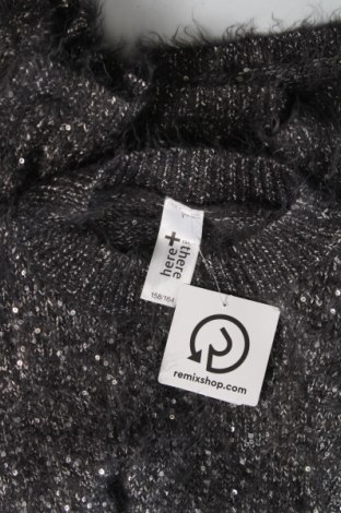 Παιδικό πουλόβερ Here+There, Μέγεθος 12-13y/ 158-164 εκ., Χρώμα Γκρί, Τιμή 4,18 €