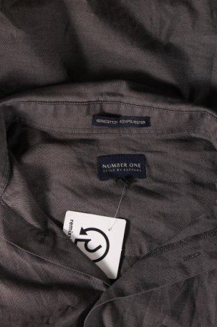 Ανδρικό πουκάμισο Number One, Μέγεθος XL, Χρώμα Γκρί, Τιμή 6,78 €