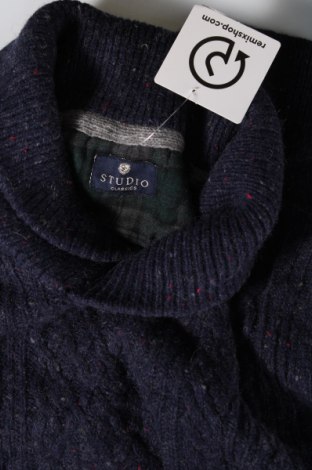 Мъжки пуловер Studio, Размер M, Цвят Син, Цена 10,15 лв.