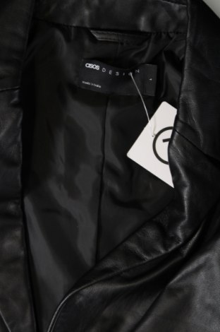 Ανδρικό δερμάτινο μπουφάν ASOS, Μέγεθος L, Χρώμα Μαύρο, Τιμή 141,96 €