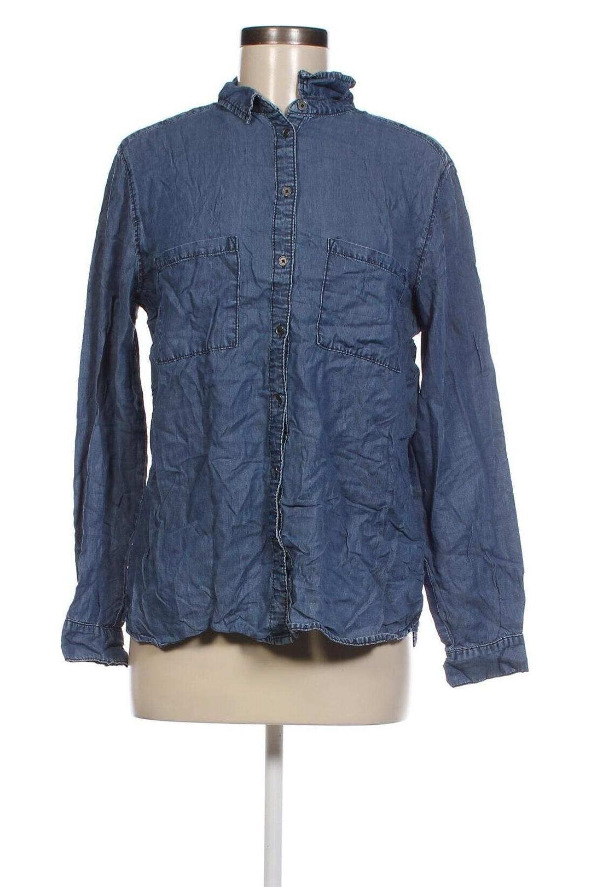 Γυναικείο πουκάμισο Lindex, Μέγεθος L, Χρώμα Μπλέ, Τιμή 15,46 €