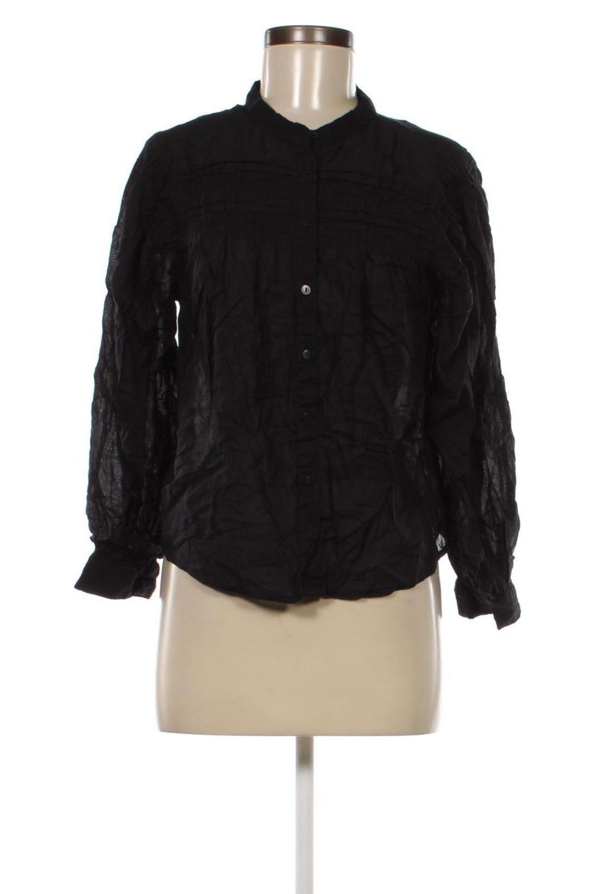Γυναικείο πουκάμισο Lindex, Μέγεθος S, Χρώμα Μαύρο, Τιμή 3,40 €