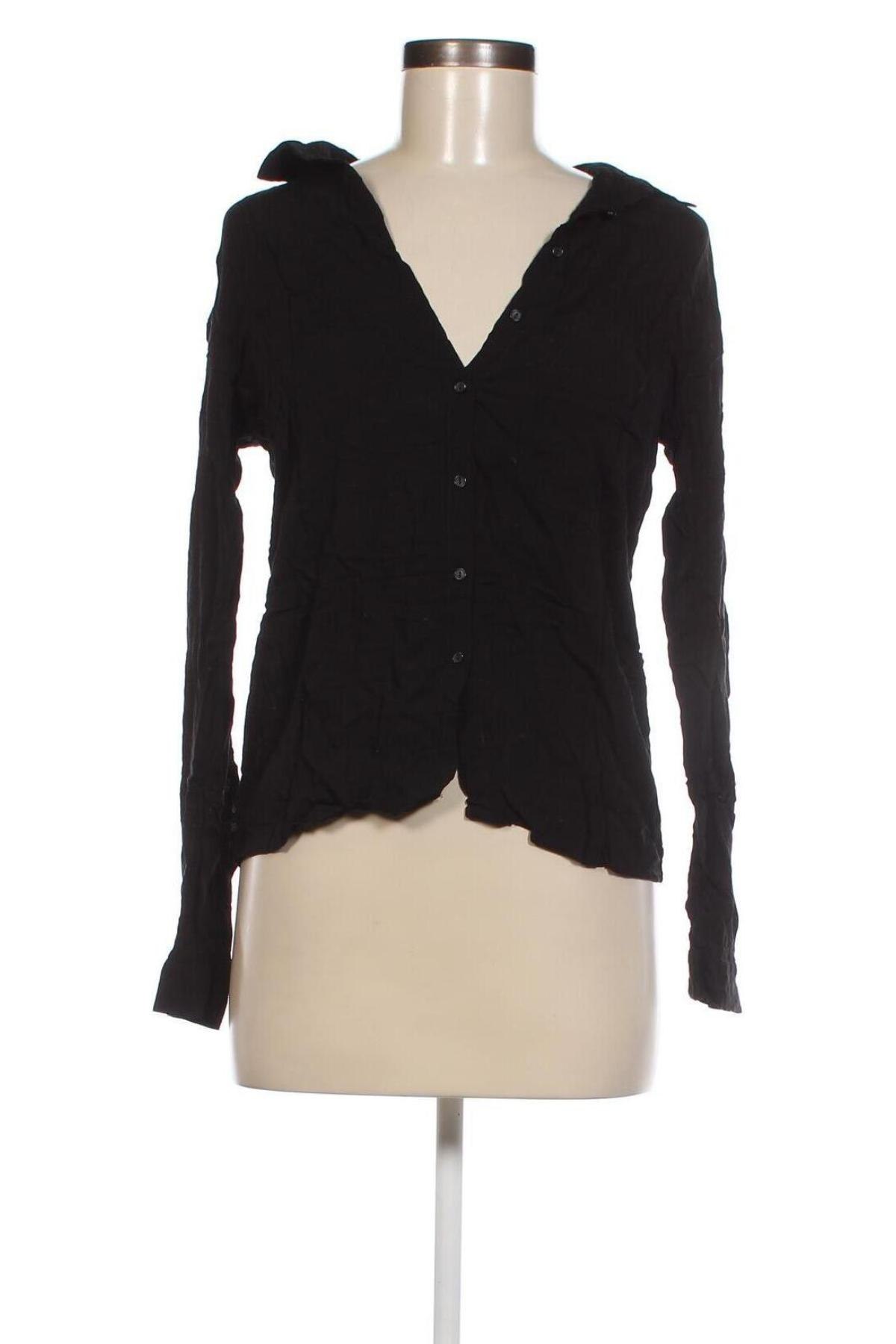 Γυναικείο πουκάμισο Pull&Bear, Μέγεθος M, Χρώμα Μαύρο, Τιμή 2,63 €