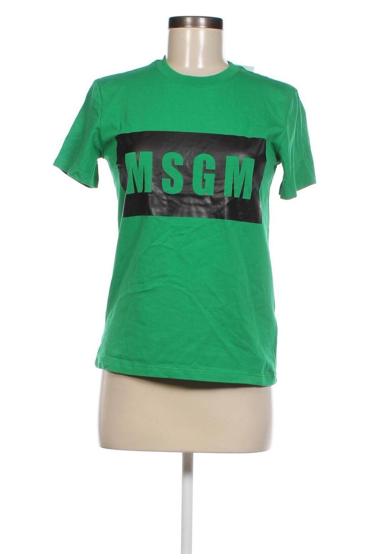 Damski T-shirt MSGM, Rozmiar S, Kolor Zielony, Cena 610,39 zł
